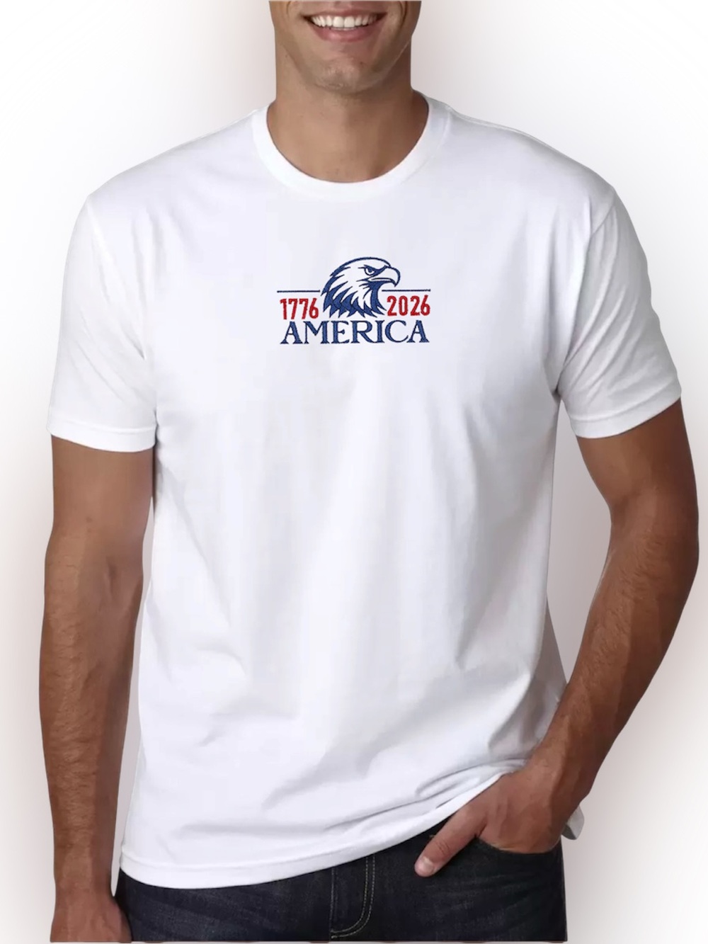 1776-2026 America Eagle Patriotic T-Shirt USA Centennial Independence Tee